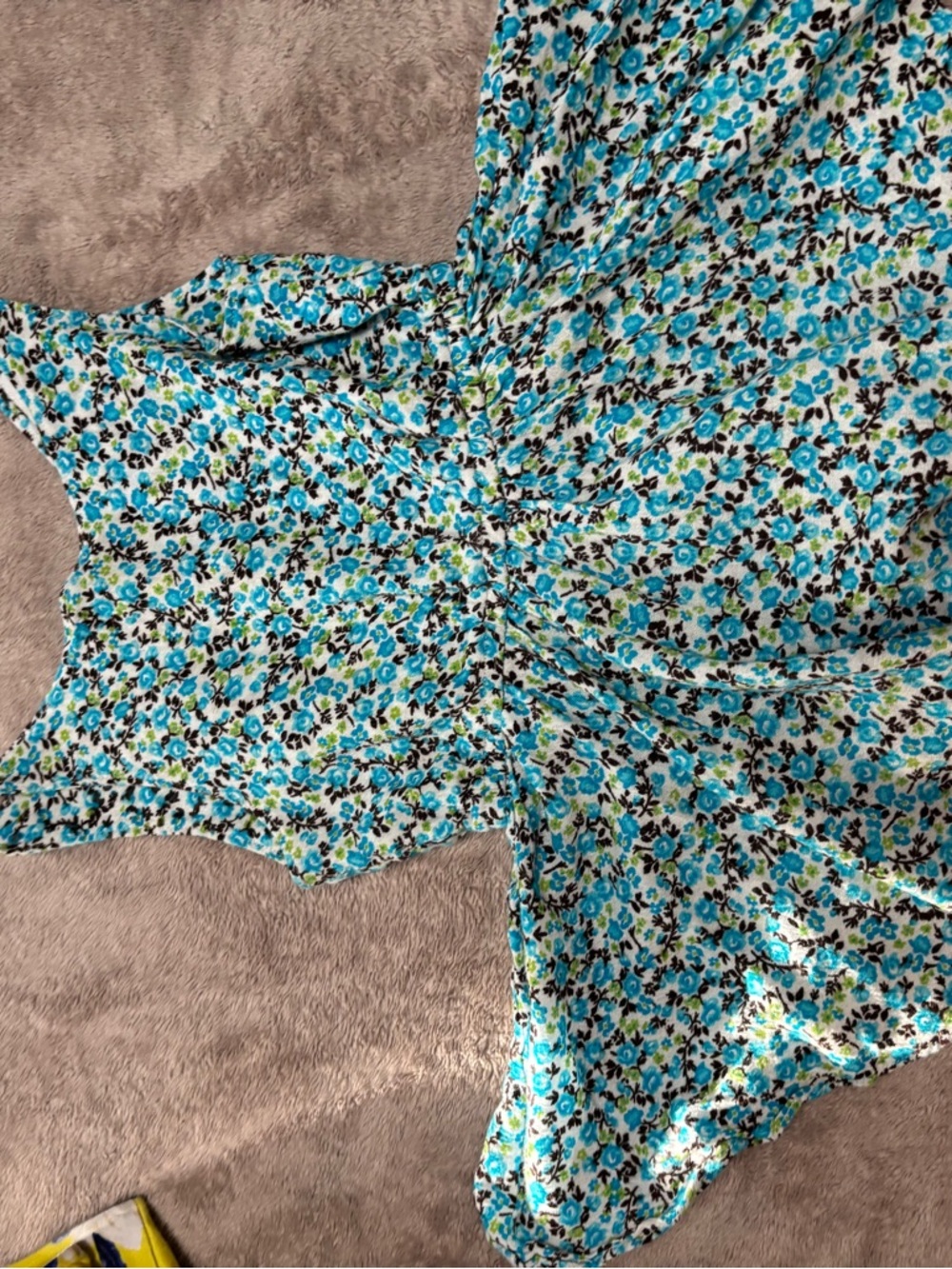 Little Miss Teal and Lime Floral Tank Dress